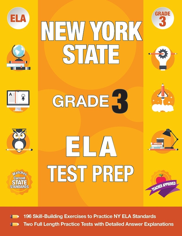 Front cover_New York State Grade 3 Ela Test Prep