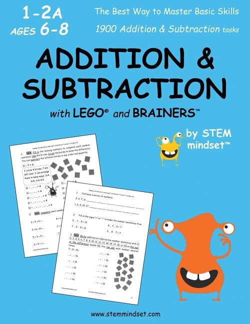 Couverture_Addition & Subtraction with LEGO and Brainers Grades 1-2A Ages 6-8