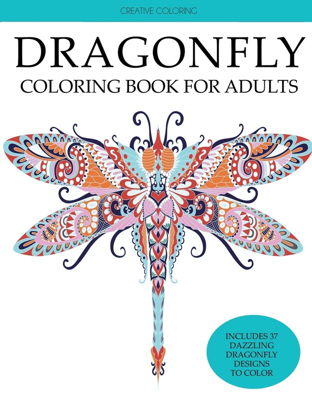 Front cover_Dragonfly Coloring Book for Adults