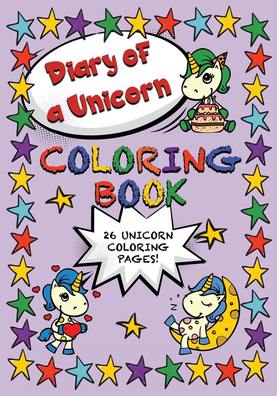 Front cover_Diary of a Unicorn Coloring Book