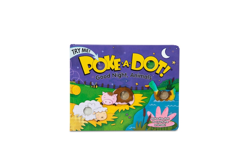 Melissa & Doug Children's Book - Poke-a-Dot: Goodnight, Animals (Board Book with Buttons to Pop)