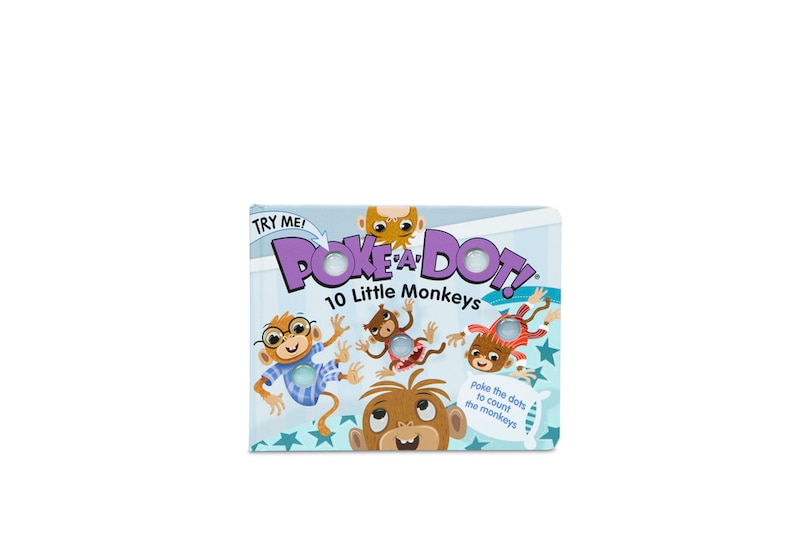 Melissa & Doug Children's Book - Poke-a-Dot: 10 Little Monkeys (Board Book with Buttons to Pop)