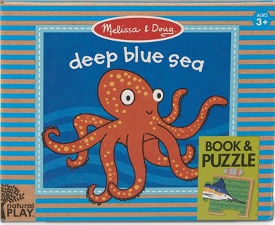 Deep Blue Sea: 10-Page Board Book, 20-Piece Cardboard Puzzle