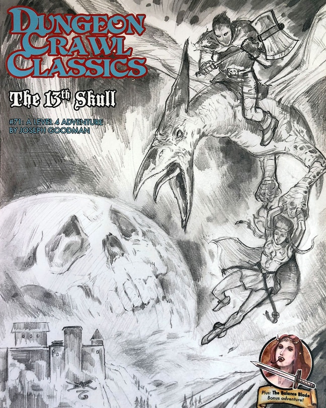 Couverture_Dungeon Crawl Classics #71: The 13th Skull - Sketch Cover