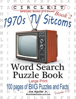 Front cover_Circle It, 1970s Sitcoms Facts, Book 2, Word Search, Puzzle Book