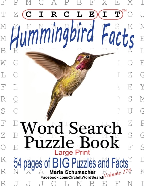 Couverture_Circle It, Hummingbird Facts, Word Search, Puzzle Book