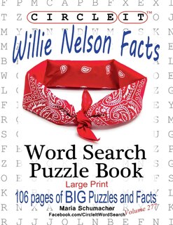 Front cover_Circle It, Willie Nelson Facts, Word Search, Puzzle Book