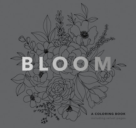 Bloom (Mini): Pocket-Sized Stocking Stuffer 5-Minute Floral Coloring Book for Kids, Teens and Adults