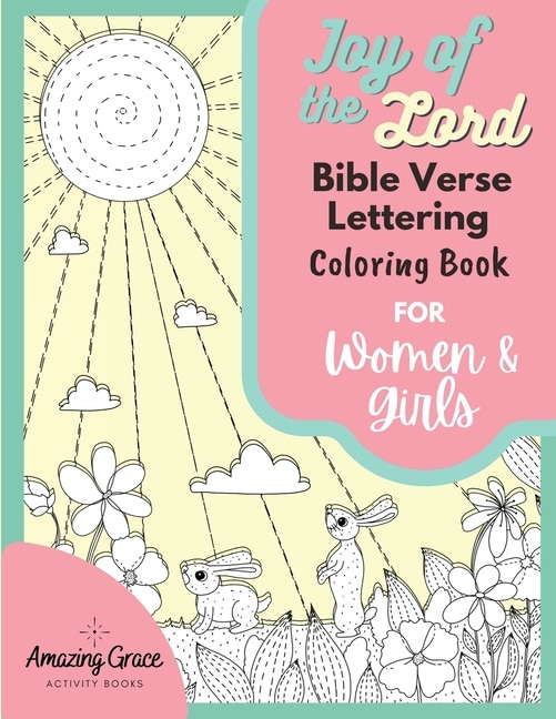 Front cover_Joy of the Lord Bible Verse Lettering Coloring Book for Women and Girls