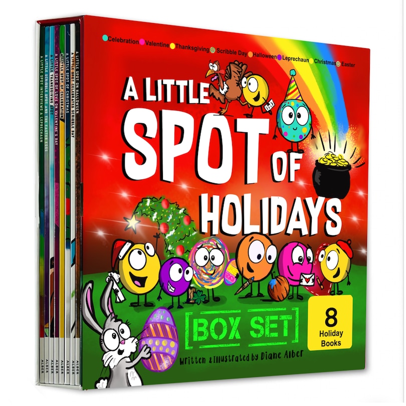 Front cover_A Little SPOT of Holidays Book Box Set (Books 41-48: Christmas, Halloween, Thanksgiving, Valentine's Day, Easter, St. Patty's Day, Scribble Day, Celebration)