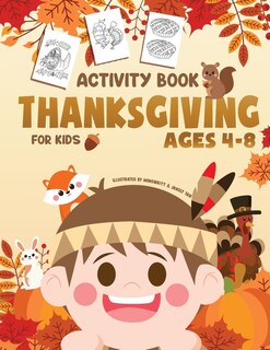 Front cover_Thanksgiving Activity Book For Kids Ages 4-8