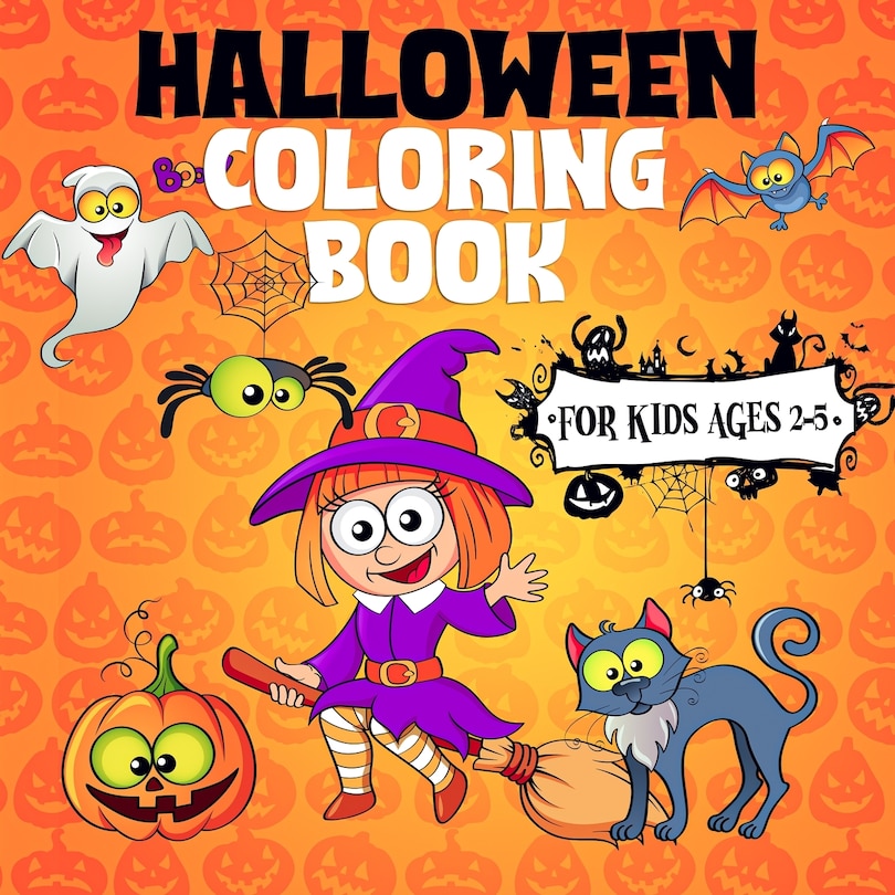 Front cover_Halloween Coloring Book For Kids Ages 2-5