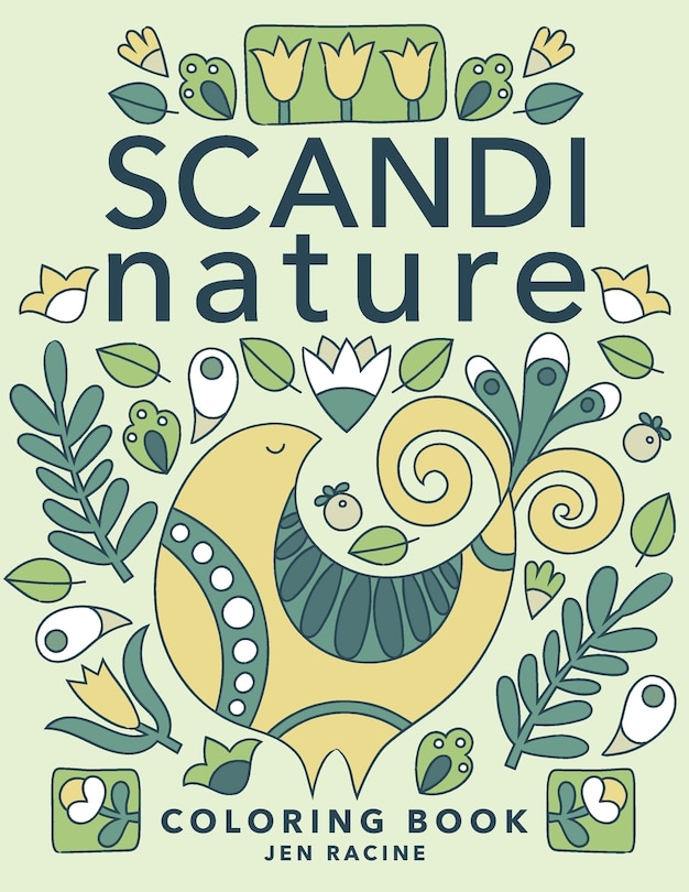 Front cover_Scandi Nature Coloring Book