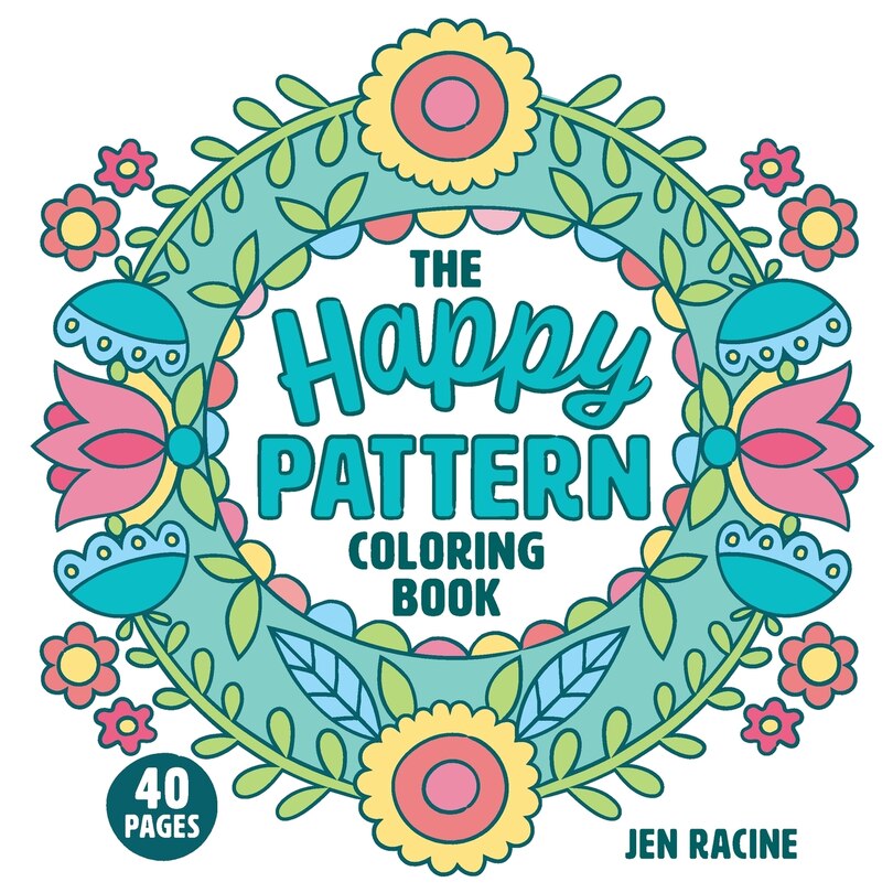 Front cover_The Happy Pattern Coloring Book