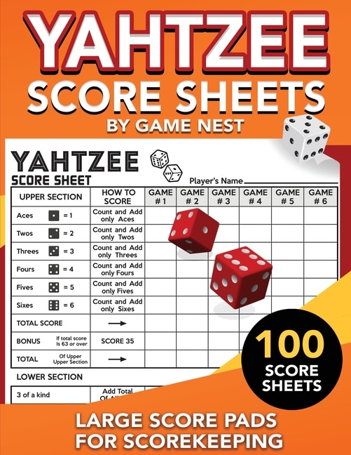 Front cover_Yahtzee Score Sheets