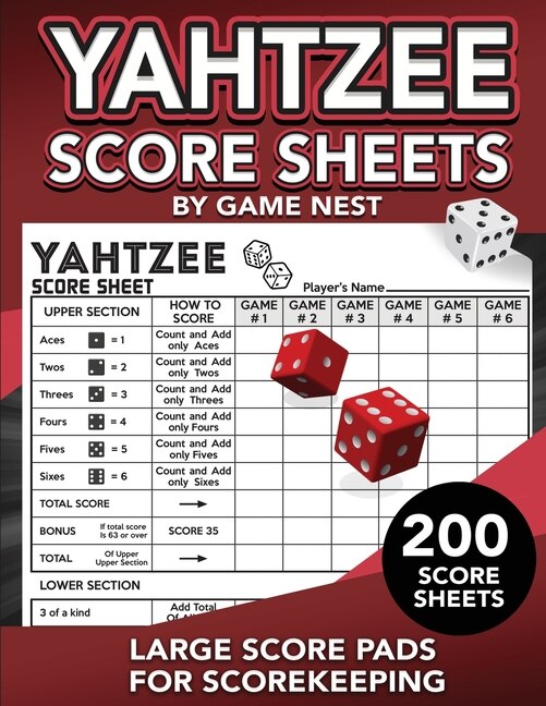 Front cover_Yahtzee Score Sheets