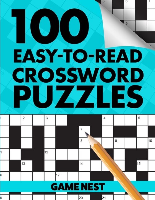 Front cover_100 Easy-To-Read Crossword Puzzles