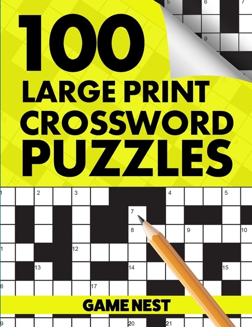 Front cover_100 Large Print Crossword Puzzles