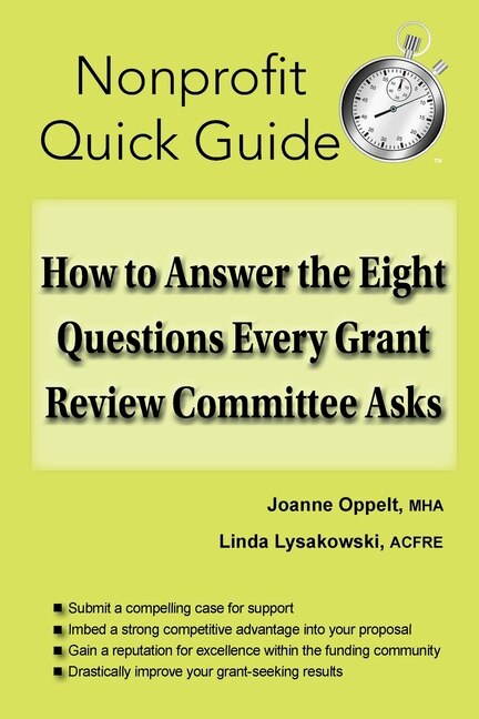 Couverture_How to Answer the Eight Questions Every Grant Review Committee Asks
