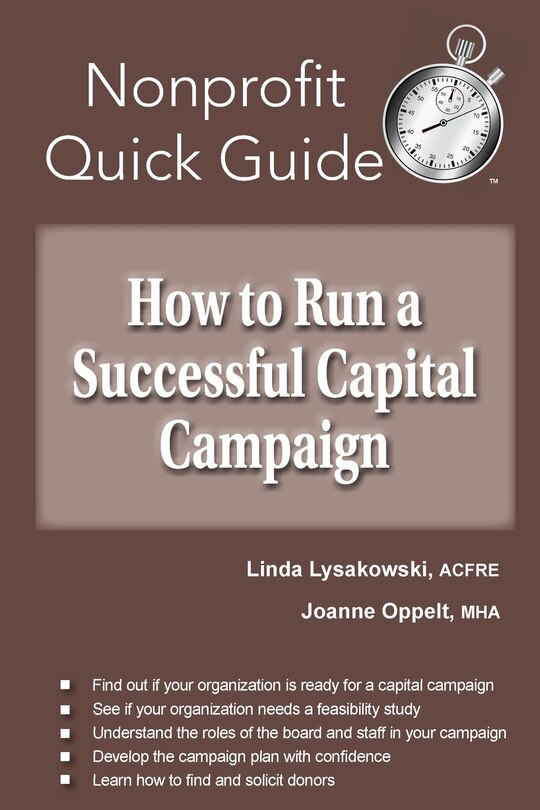 Front cover_How To Run A Successful Capital Campaign