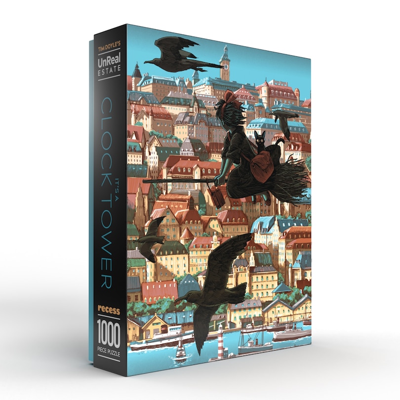 Front cover_It's a Clock Tower: 1000 Piece Jigsaw Puzzle by Tim Doyle