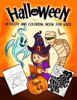 Front cover_Halloween Activity and Coloring Book for Kids Ages 4-8