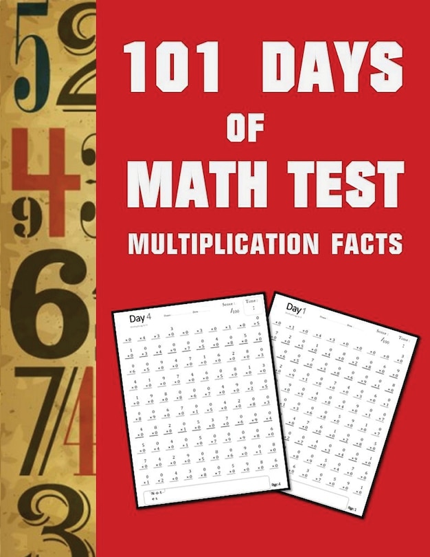 Couverture_101 Day of Math test Multiplication Facts ( 100 Pages)