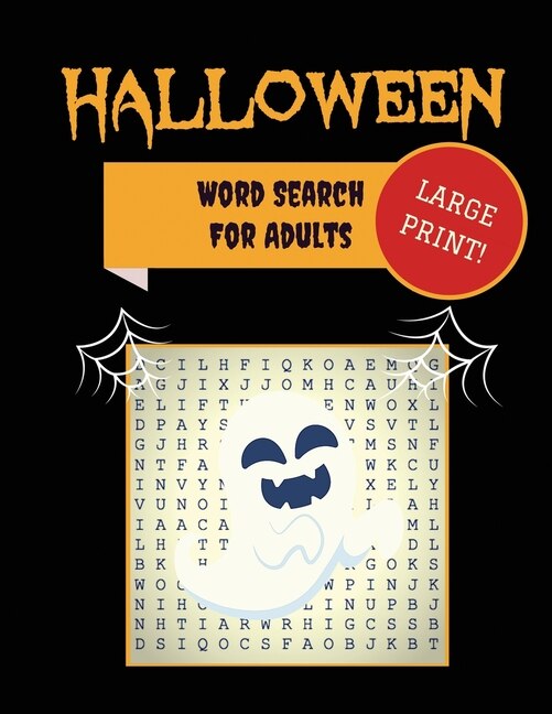 Front cover_Large Print Halloween Word Search For Adults