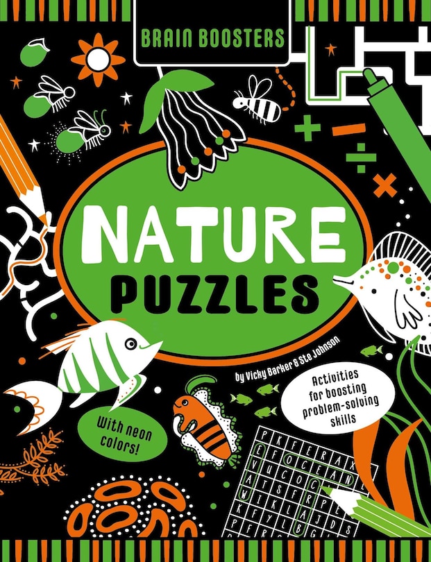 Couverture_Brain Boosters Nature Puzzles (with Neon Colors) Learning Activity Book For Kids