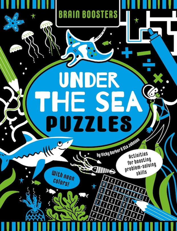 Couverture_Brain Boosters Under The Sea Puzzles (with Neon Colors)
