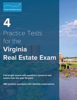 Front cover_4 Practice Tests for the Virginia Real Estate Exam