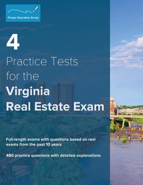 Front cover_4 Practice Tests for the Virginia Real Estate Exam