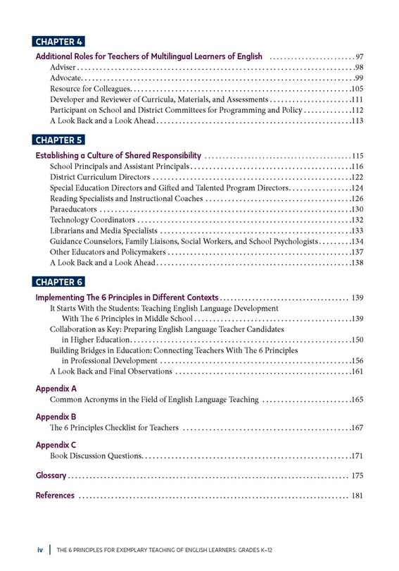 Couverture_The 6 Principles for Exemplary Teaching of English Learners: Grades K-12, Second Edition