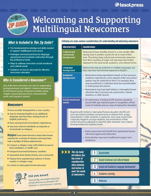 Couverture_TESOL Zip Guide: Welcoming and Supporting Multilingual Newcomers