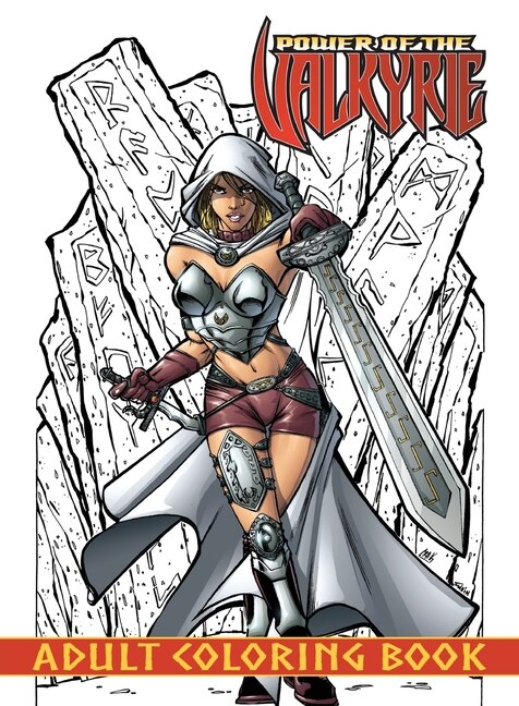 Front cover_Power Of The Valkyrie Adult Coloring Book