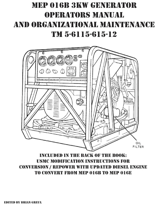 Couverture_MEP 016B 3KW Generator Operators Manual and Organizational Maintenance TM 5-6115-615-12