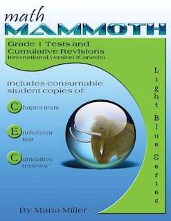 Front cover_Math Mammoth Grade 1 Tests and Cumulative Reviews (Canadian Version)