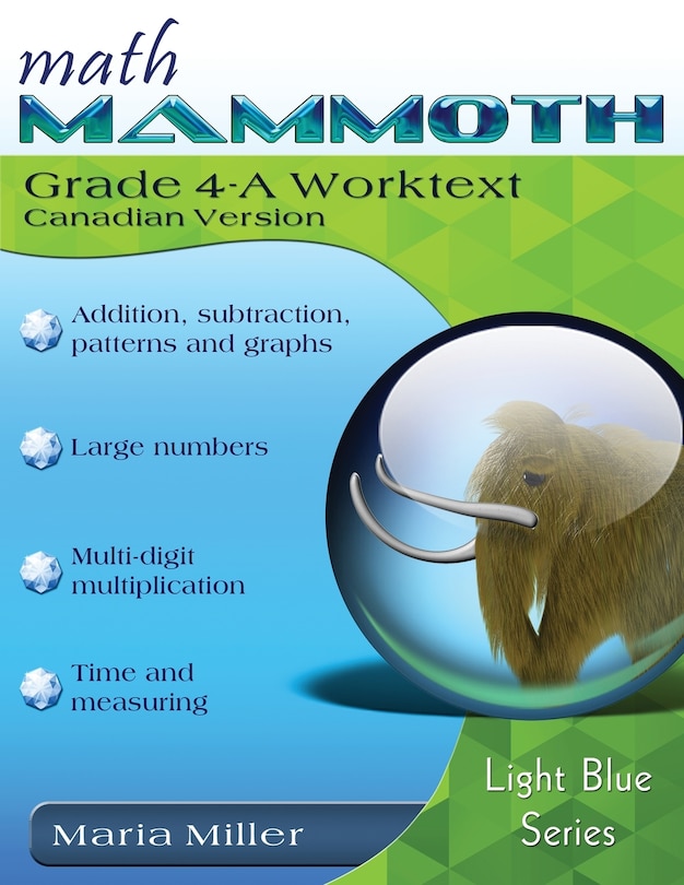 Front cover_Math Mammoth Grade 4-A Worktext, Canadian Version