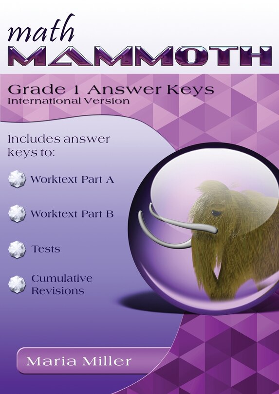 Couverture_Math Mammoth Grade 1 Answer Keys, International Version