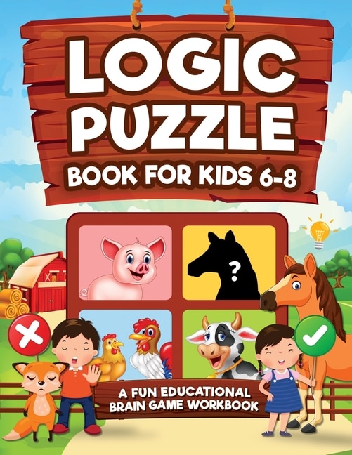 Front cover_Logic Puzzles for Kids Ages 6-8