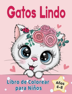 Front cover_Gatos Lindo Libro de Colorear para Niños de 4 a 8 años