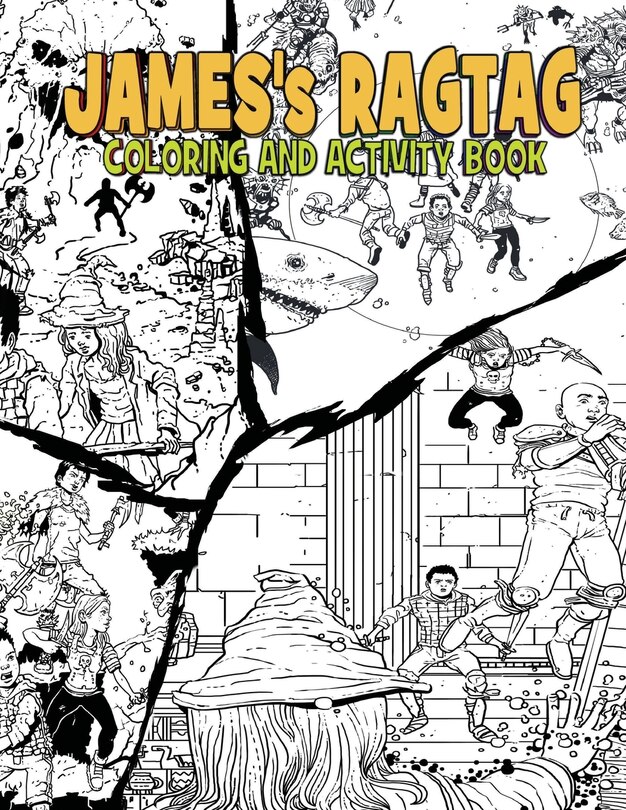 Front cover_James's Ragtag Coloring and Activity Book