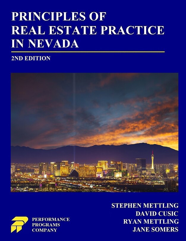 Front cover_Principles of Real Estate Practice in Nevada