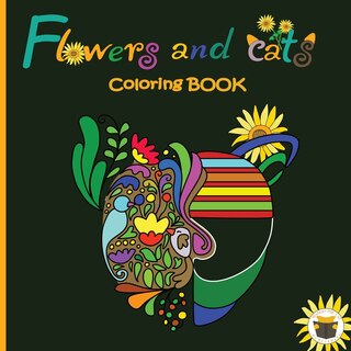 Front cover_Flowers and Cats Coloring Book