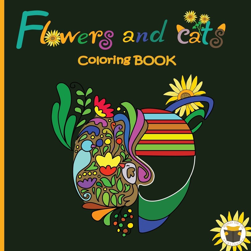 Front cover_Flowers and Cats Coloring Book