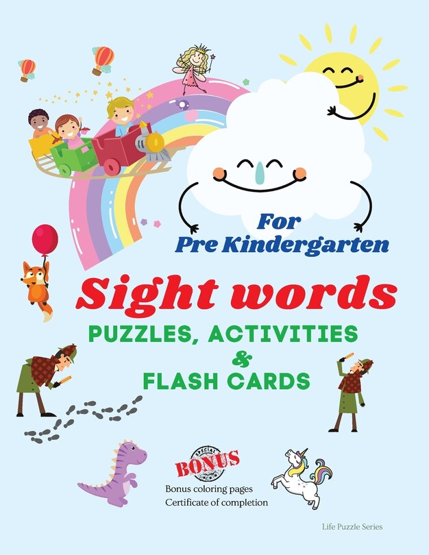 Front cover_Sight Words Puzzles, Activities & Flashcards