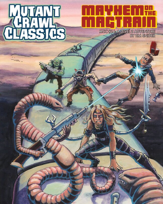 Front cover_Mutant Crawl Classics #14 - Mayhem on the Magtrain