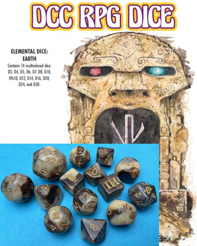 Front cover_DCC RPG Dice Set Elemental Dice: Earth