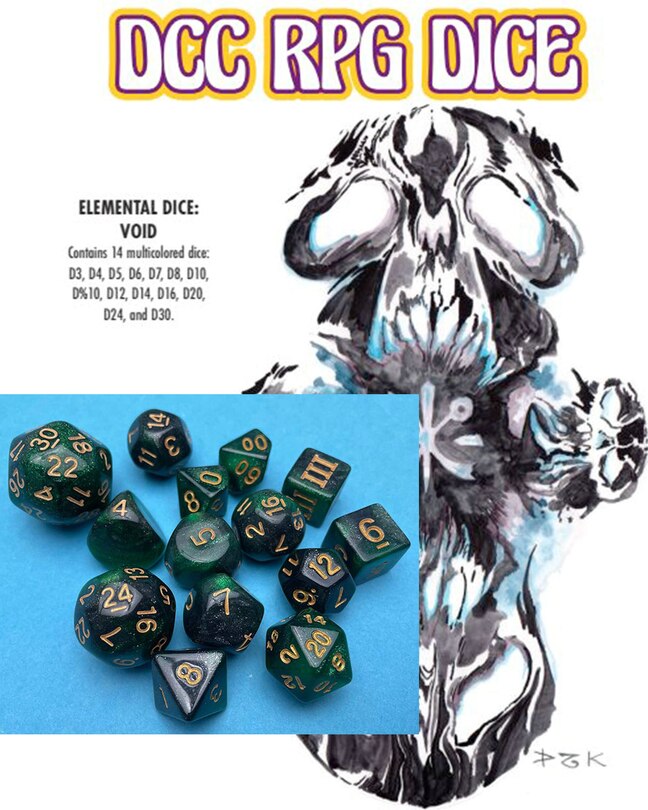 Front cover_DCC RPG Dice - Elemental Dice Void