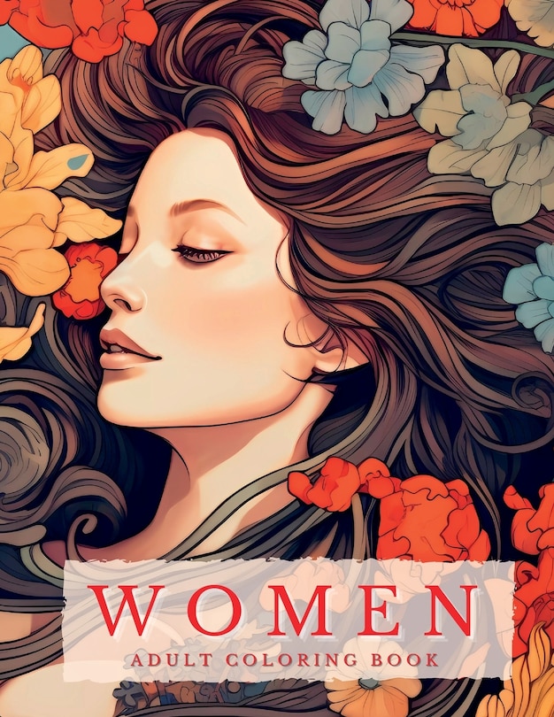 Front cover_Women's Portraits Coloring Book